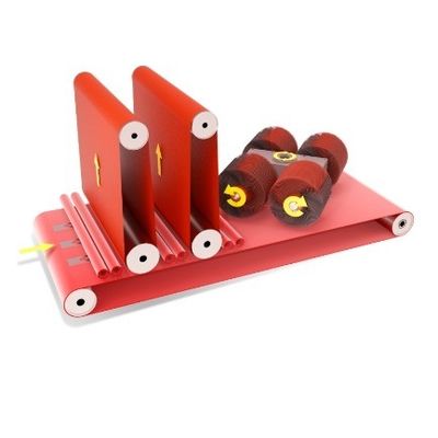 Ejon YZ1000SS 듀얼 벨트 4 롤러 자동 금속 평면 닦기 기계 저 파우