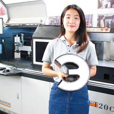 EJON ET20C CNC 자동 표기 문자 트림캡 알루미늄 톱니 톱니 플랜징 V-절단 채널 문자 굽기 기계